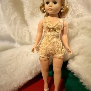 Madame Alexander Blonde Doll in Cream Lace Romper